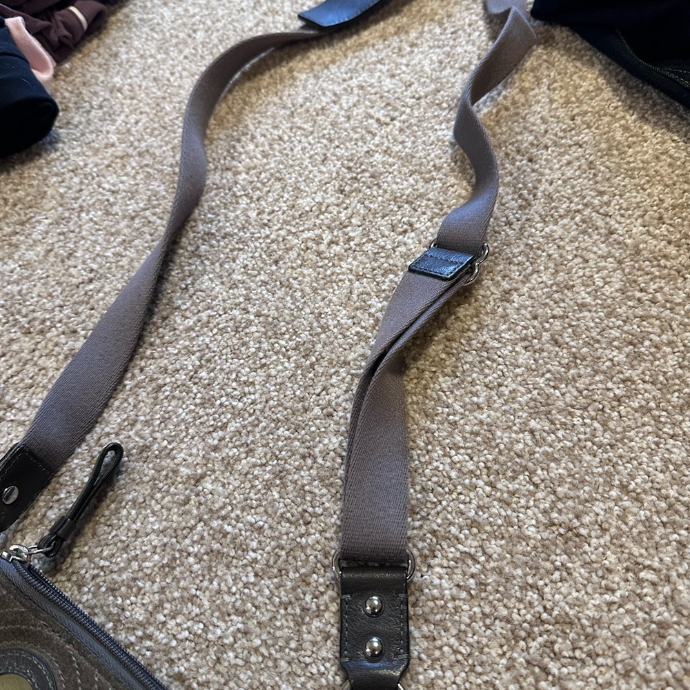 Coach Metallic And Olive Patchwork Crossbody Bag - image 3